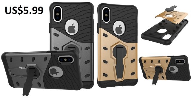 Armor Hybrid Color Rotating Kickstand Case For iPhone 8